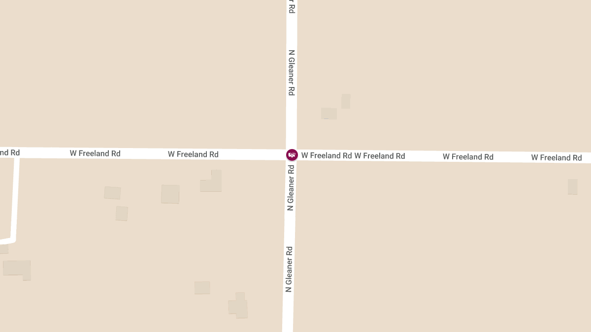 Auto Crash with Injuries Reported at Freeland & Gleaner