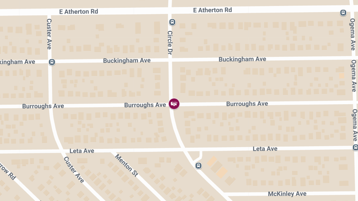 Auto Crash with Injuries at Circle Dr & Burroughs Ave