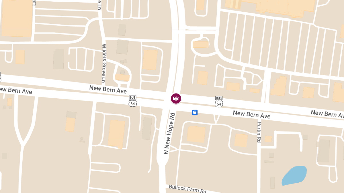 Auto Crash with Injuries at N New Hope Rd & New Bern Ave