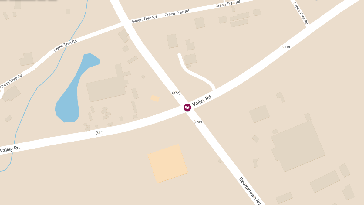 Auto Crash with Injuries at Rte 896 & Valley Rd