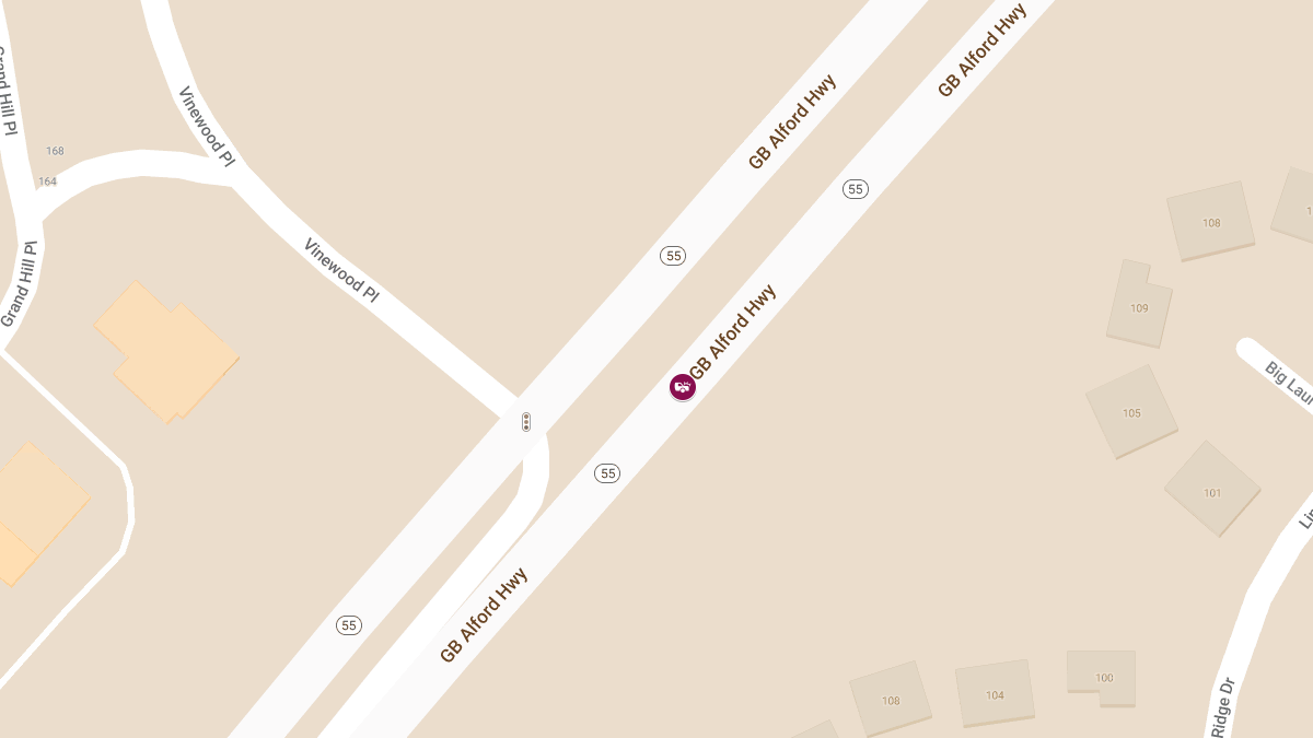 Auto Crash with Injuries on GB Alford Hwy near Vinewood Pl