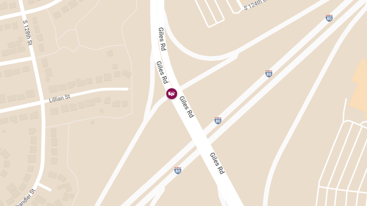 Auto Crash with Injury at I-80 WB & Giles Rd