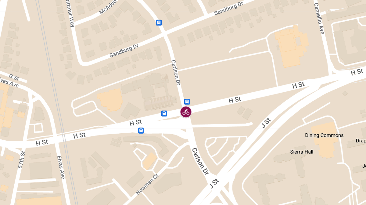 Bicyclist Injured in Crash With Car at Carlson Dr & H St