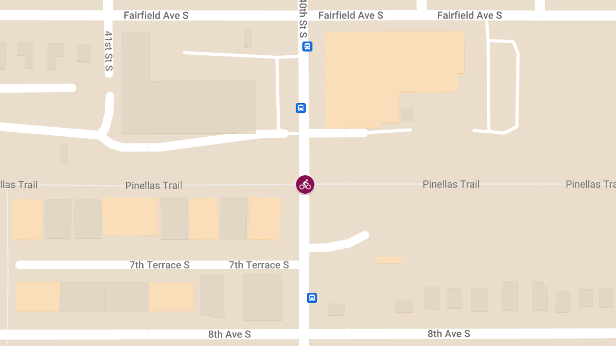 Bicyclist Injured in Crash at 40th St S & Pinellas Trail
