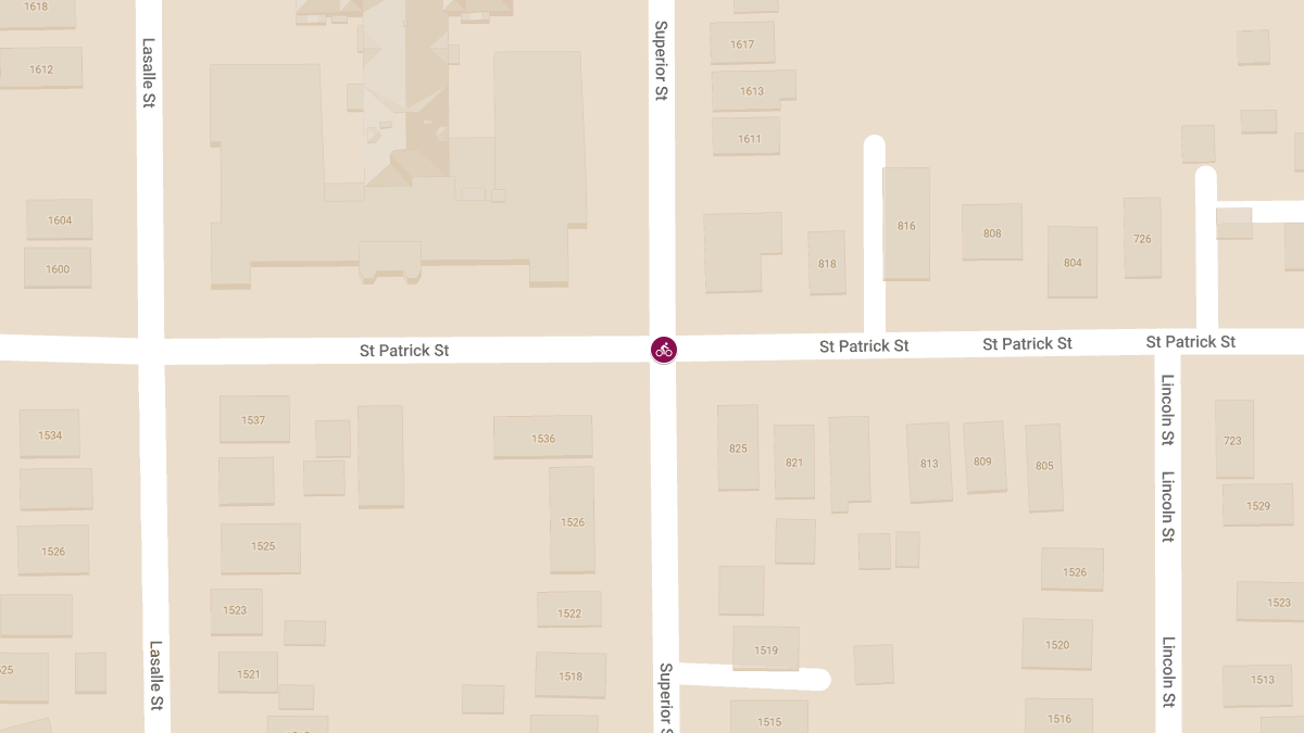 Bicyclist Injured in Crash at Superior St & St Patrick St