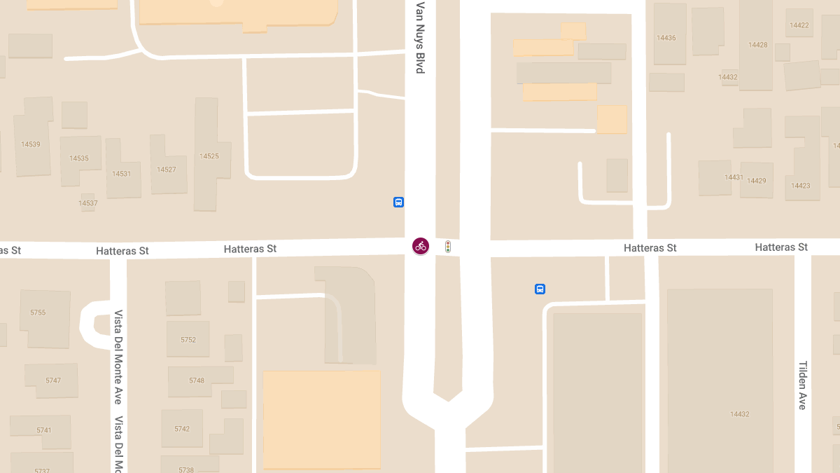 Bicyclist Injured in Crash at Van Nuys Blvd & Hatteras St