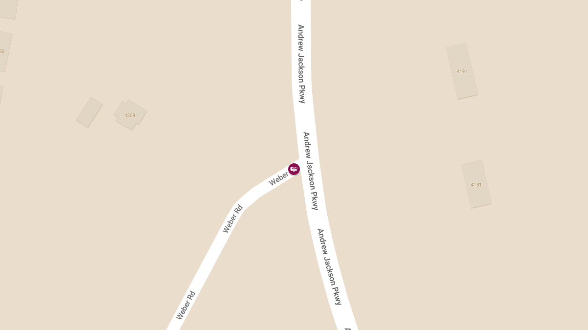 Car Accident With Injuries at Andrew Jackson Pkwy & Weber Rd