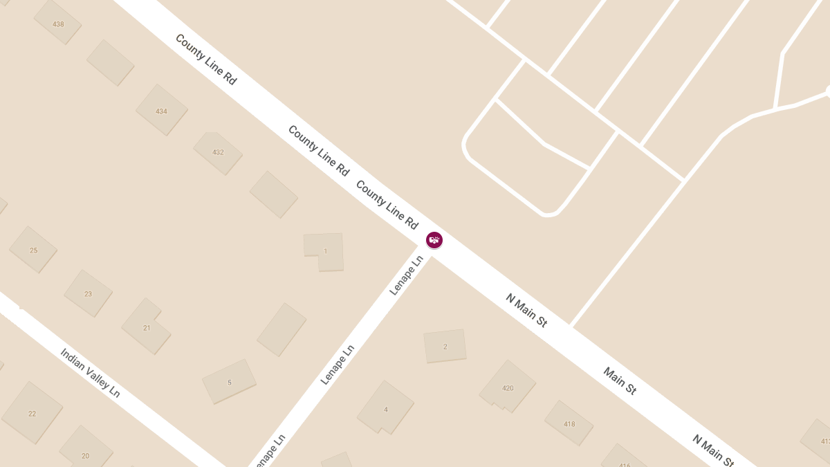Car Accident With Injuries at County Line Rd & Lenape Ln