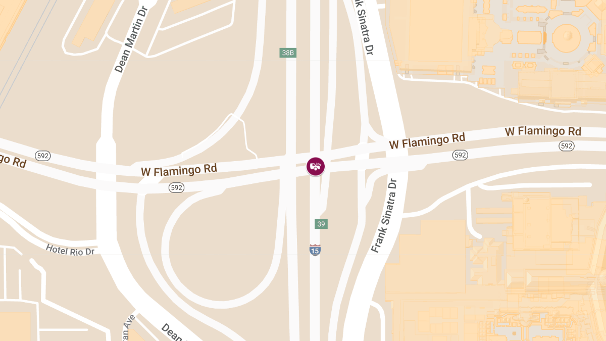 Car Accident With Injuries on IR15 S at W Flamingo Rd