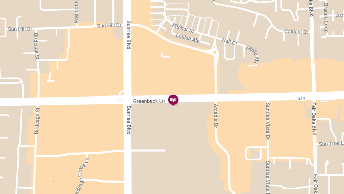 Car Accident with Injuries at 7983 Greenback Ln