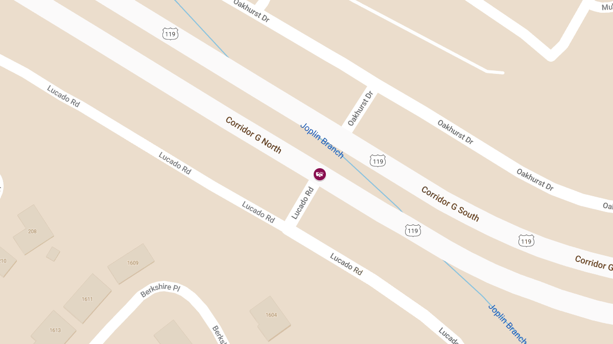Car Accident with Injuries at Corridor G N & Lucado Rd Access