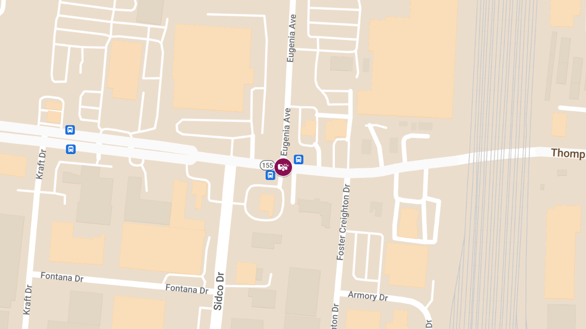 Car Accident with Injuries at Eugenia Ave & Thompson Ln