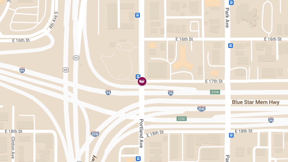 Car Accident with Injuries at Portland Ave & E 17th St