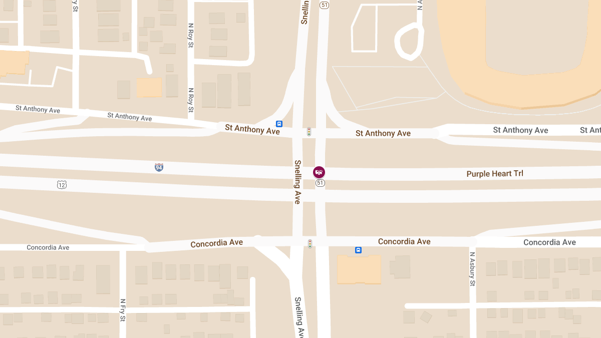 Car Accident with Injuries at Snelling Ave N & I-94 E