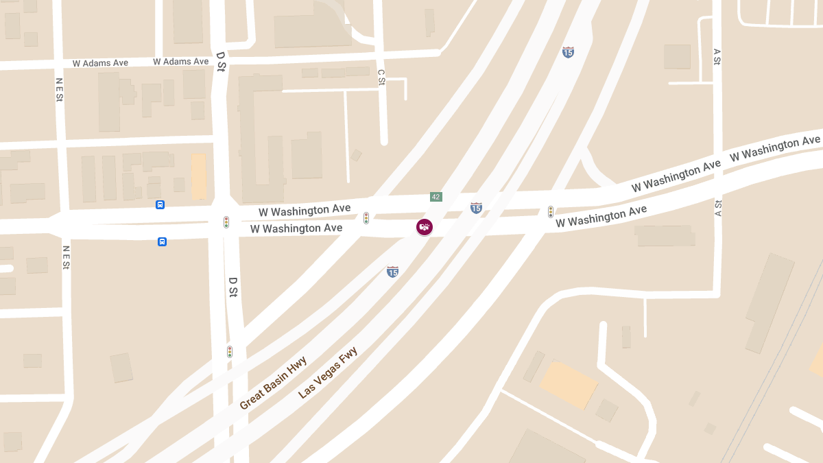 Car Accident with Injuries on I-15 Southbound at Washington Ave