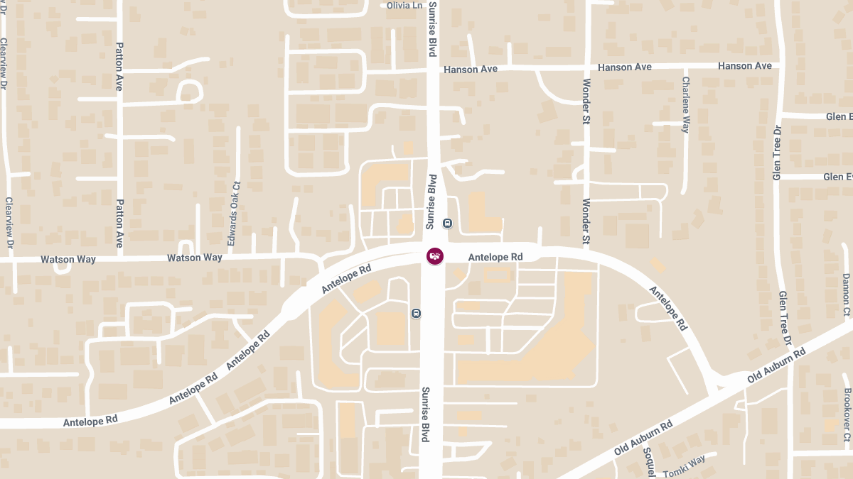 Car Collision With Injuries at Sunrise Blvd & Antelope Rd