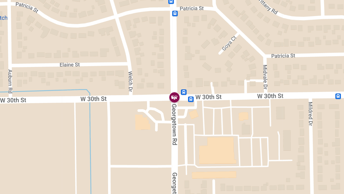 Car Collision with Injuries at W 30th St & Georgetown Rd