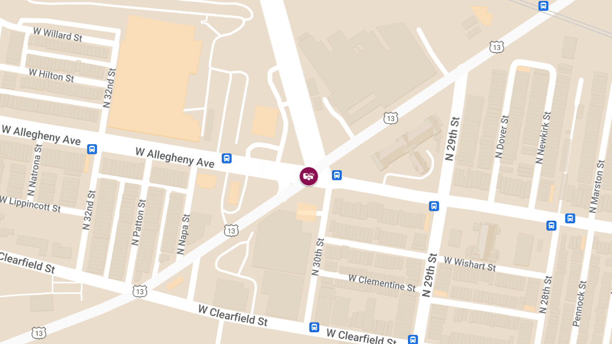 Car Collision with Injuries at W Allegheny Ave & Henry Ave