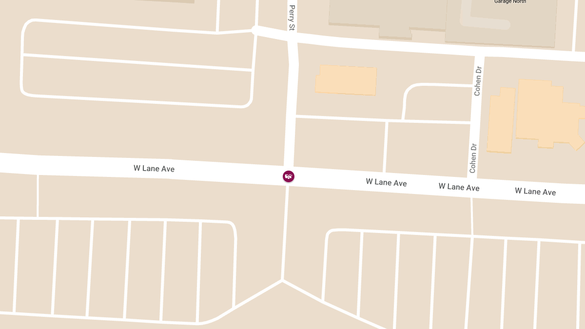 Car Collision with Injuries at W Lane Ave and Perry St