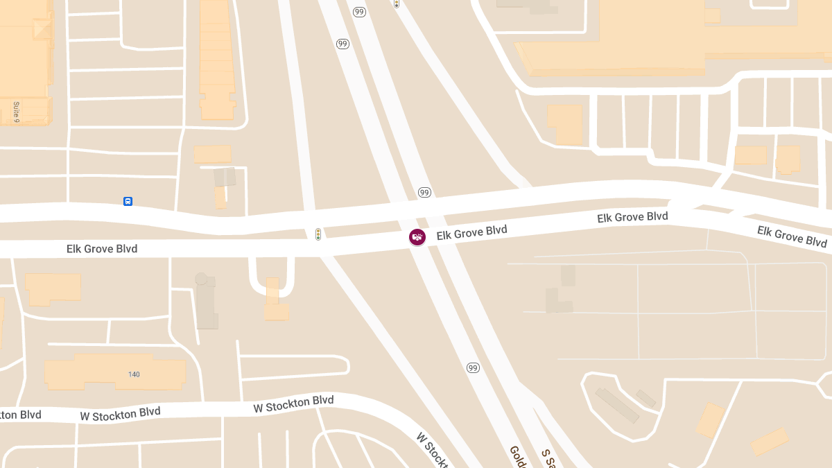 Car Collision with Injuries on Highway 99 at Elk Grove Blvd