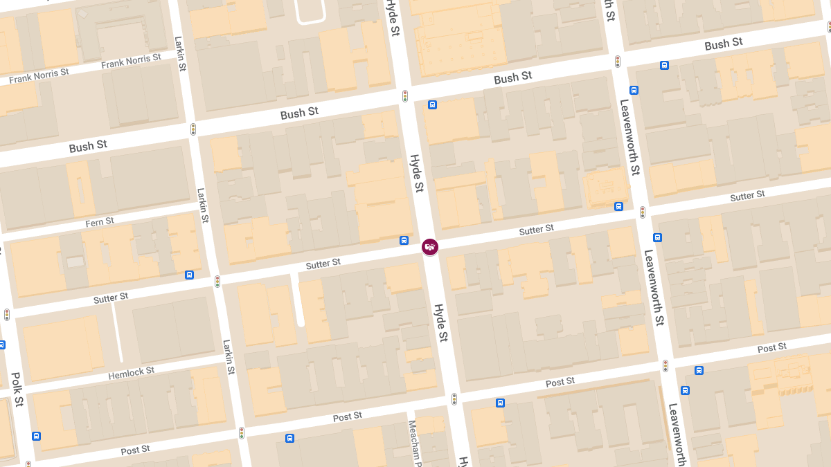 Car Crash With Injuries at Hyde St & Sutter St
