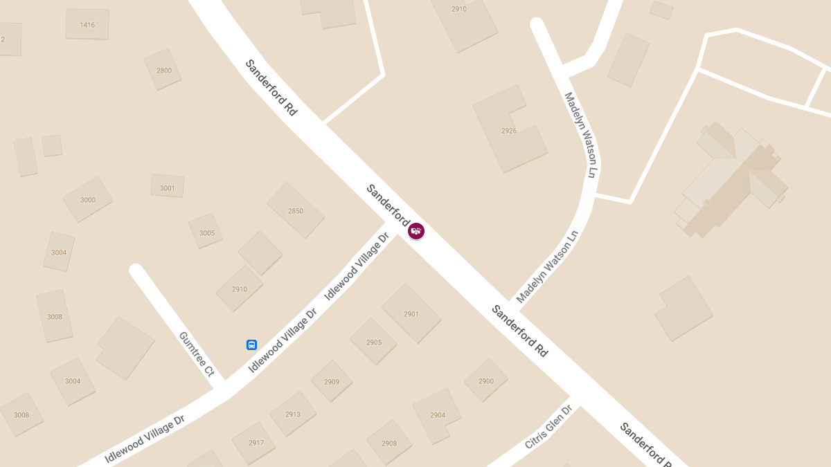 Car Crash With Injuries at Idlewood Village Dr and Sanderford Rd