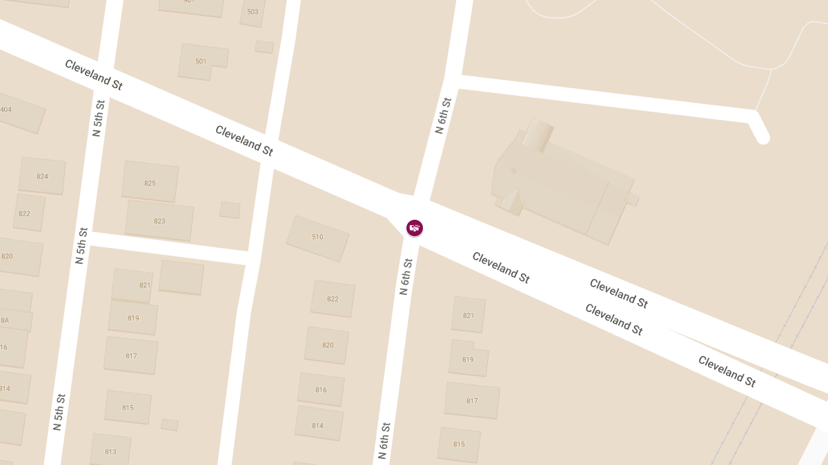 Car Crash With Injuries at N 6th St & Cleveland St 