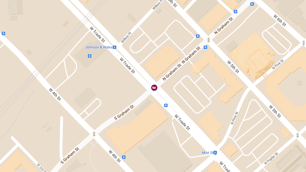 Car Crash With Injuries at N Graham St & W Trade St