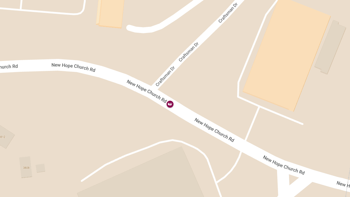 Car Crash With Injuries at New Hope Church Rd & Craftsman Dr