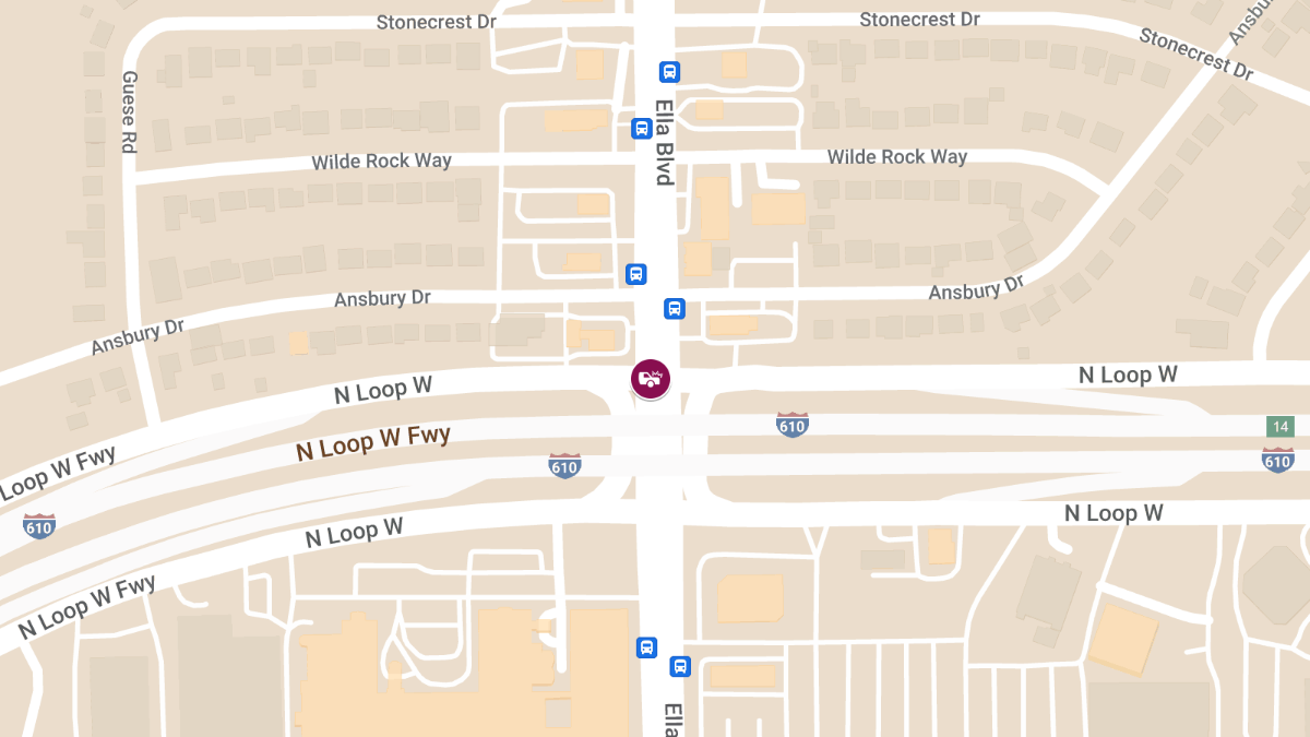 Car Crash With Injuries at North Loop W & Ella Blvd