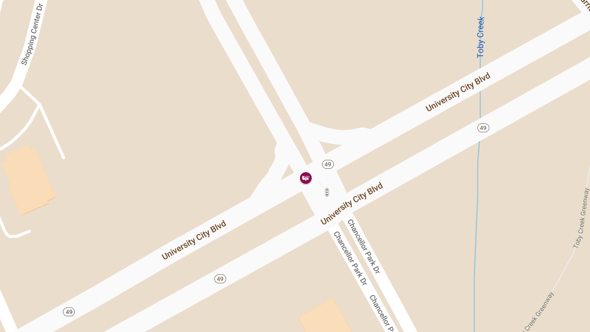 Car Crash With Injuries at University City Blvd & Chancellor Park Dr