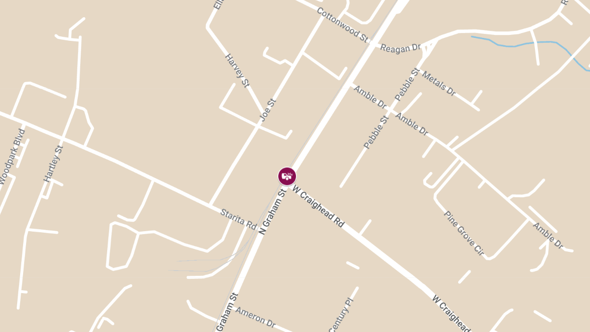 Car Crash With Injuries at W Craighead Rd & N Graham St