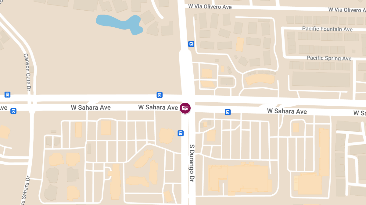 Car Crash With Injuries at W Sahara Ave & S Durango Dr