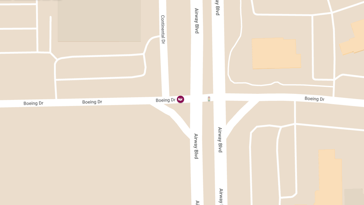 Car Crash With Injuries on Boeing Dr Near Airway Blvd