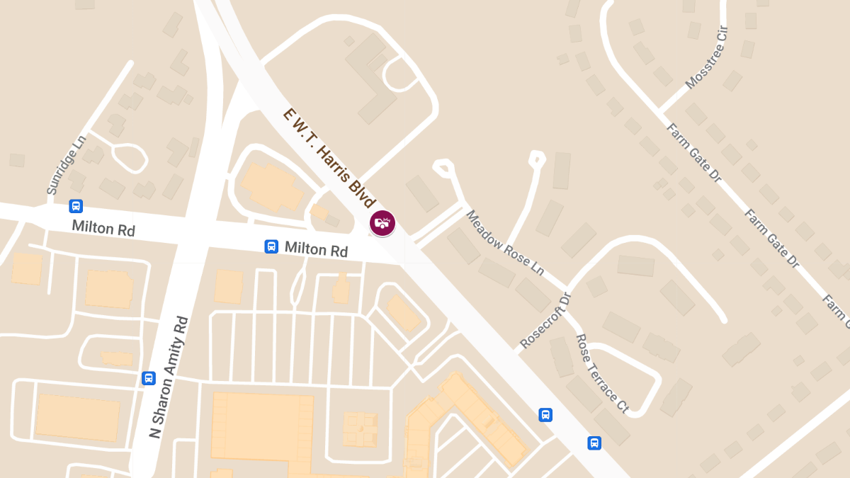Car Crash With Injuries on E W.T. Harris Blvd