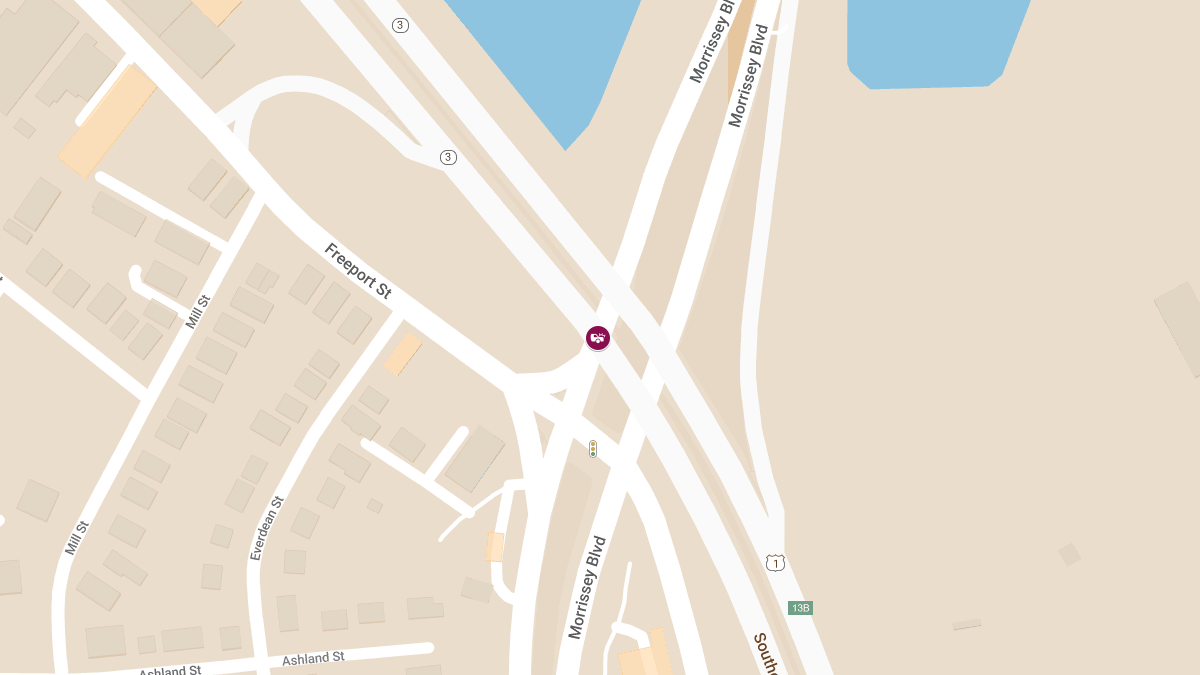 Car Crash With Injuries on I-93 S at Freeport St