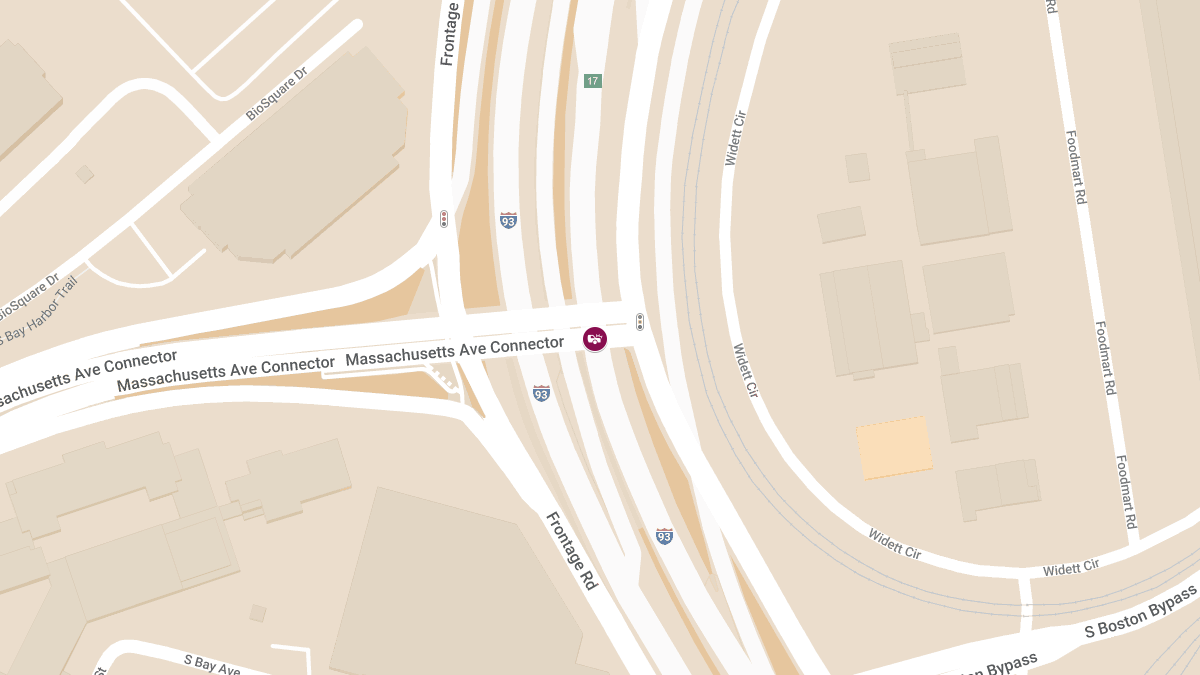 Car Crash With Injuries on I-93 South at Mass Ave Connector