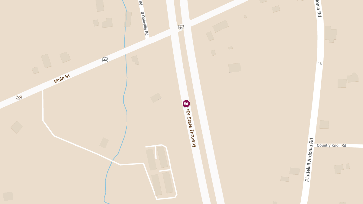 Car Crash With Injuries on NYS Thruway at Mile Marker 80.2 NB