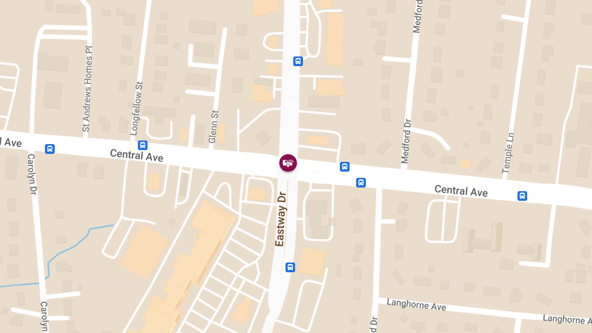 Car Crash at Central Ave & Eastway Dr Causes Injuries