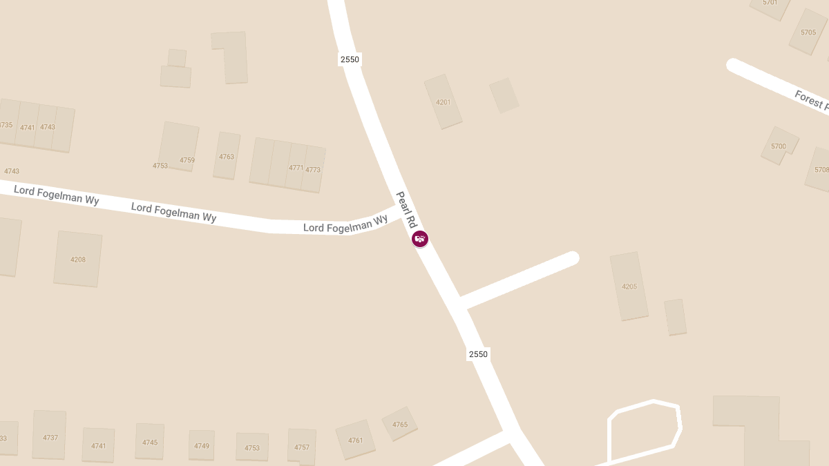 Car Crash at Pearl Rd & Lord Fogelman Way Causes Injuries