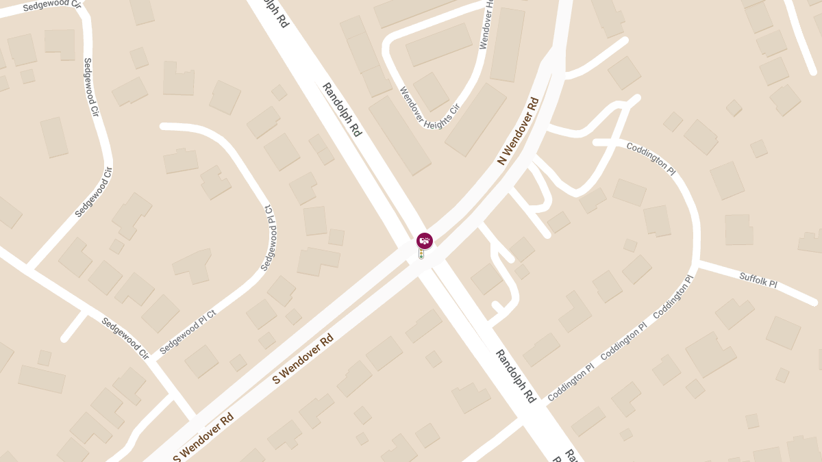Car Crash at Randolph Rd & N Wendover Rd Causes Injuries