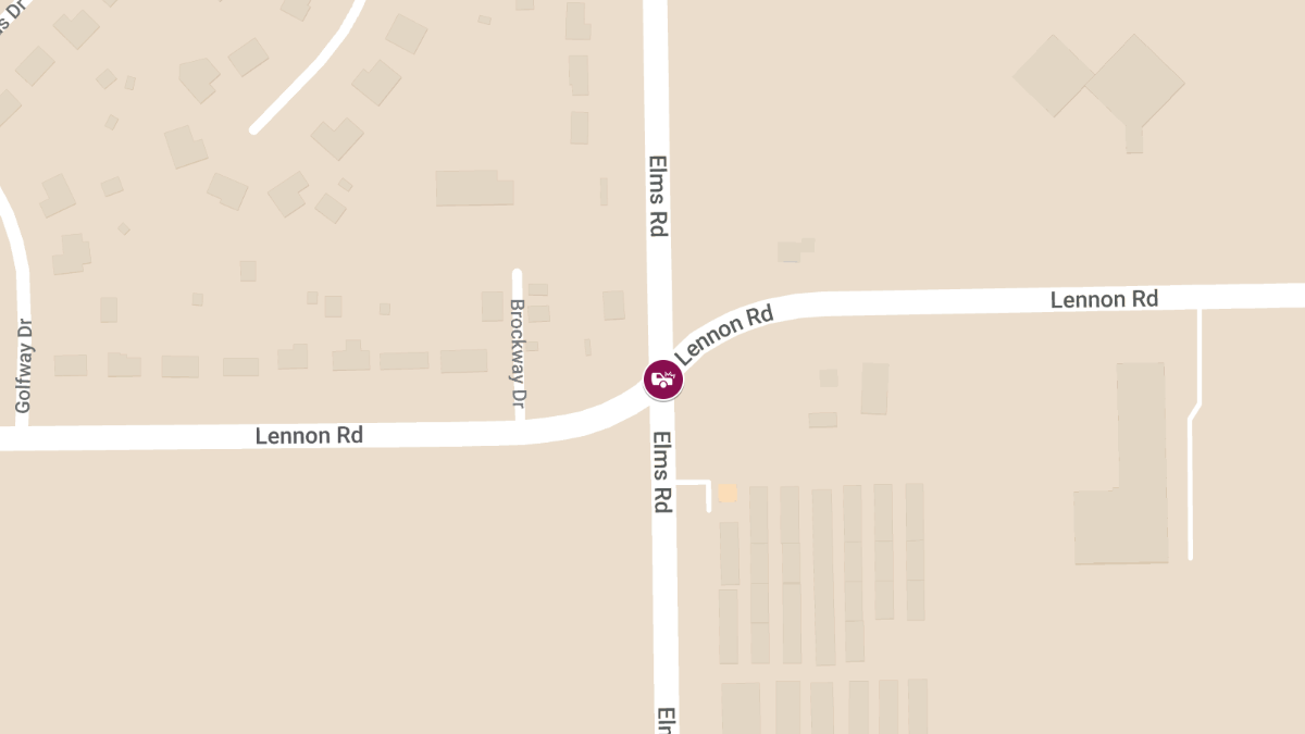 Car Crash at S Elms Rd & Lennon Rd