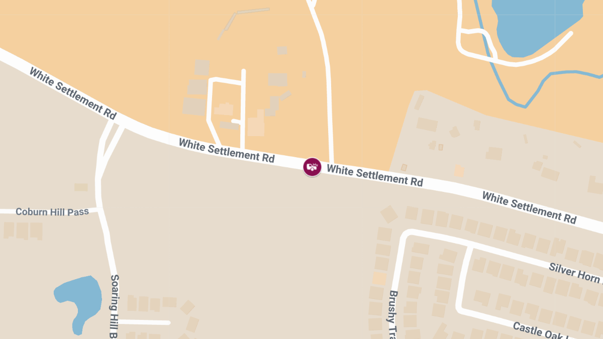 Car Crash on White Settlement Rd, Injures Two