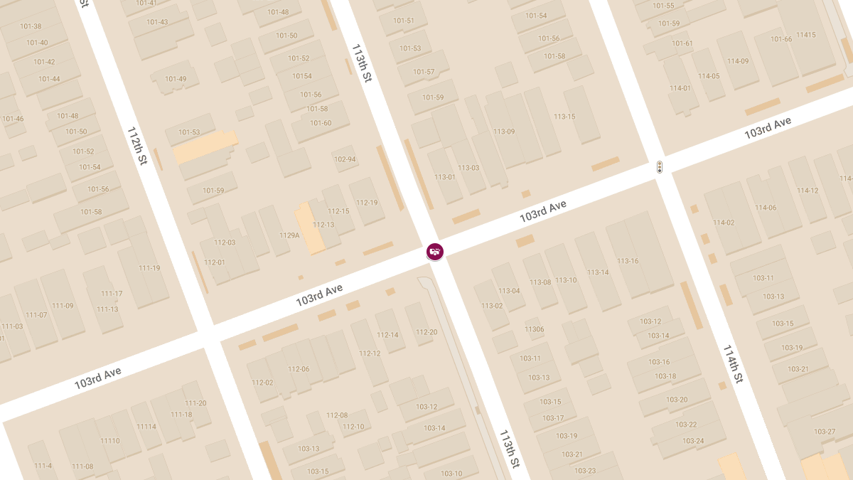 Car Crash with Injuries at 113th St & 103rd Ave in Richmond Hill