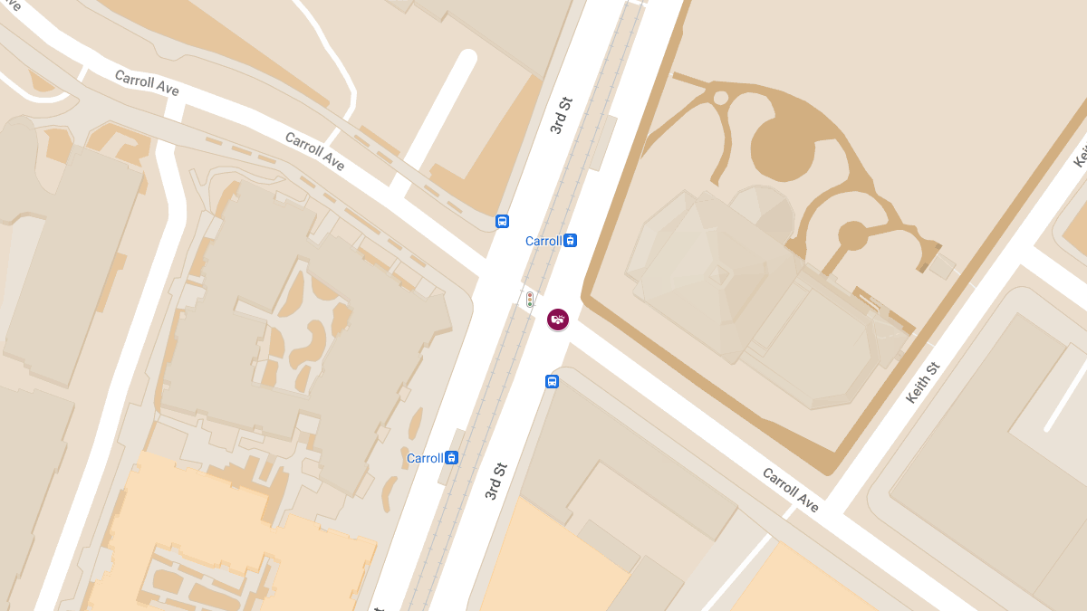 Car Crash with Injuries at 3rd St & Carroll Ave