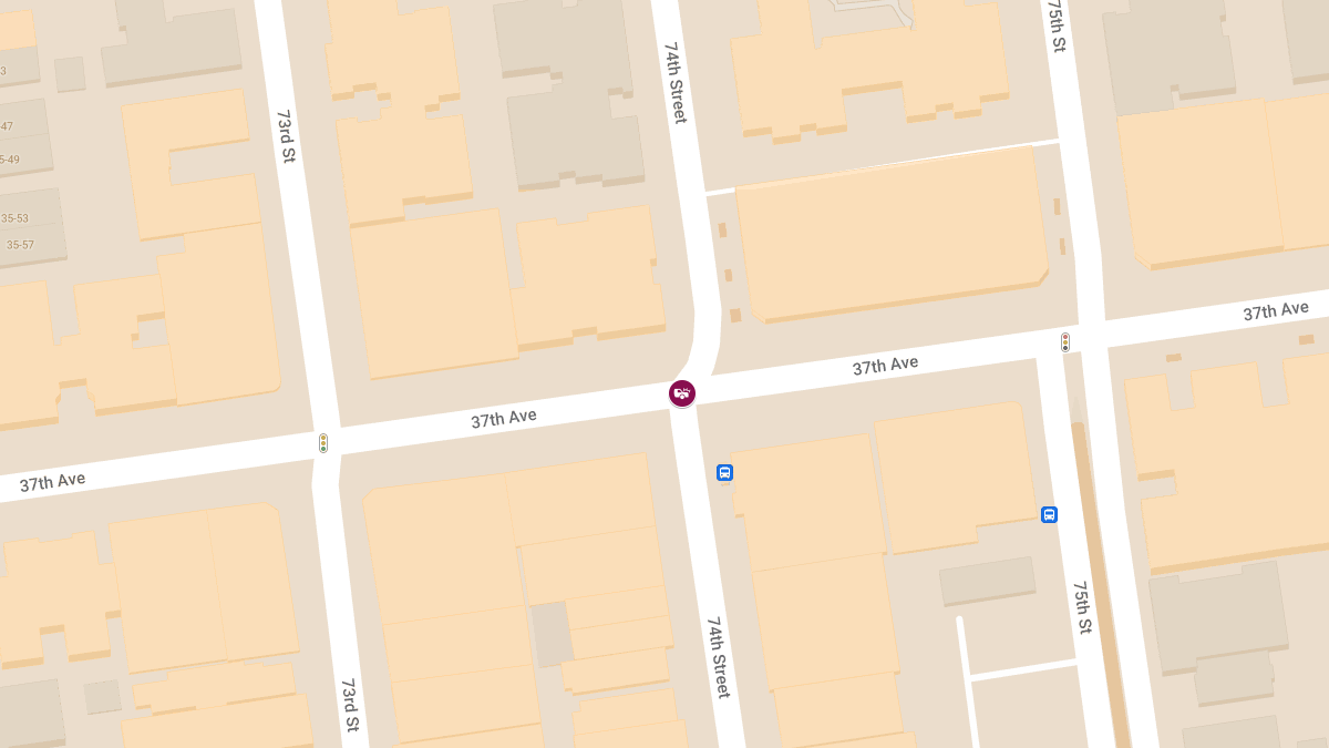 Car Crash with Injuries at 74th St & 37th Ave in Jackson Heights