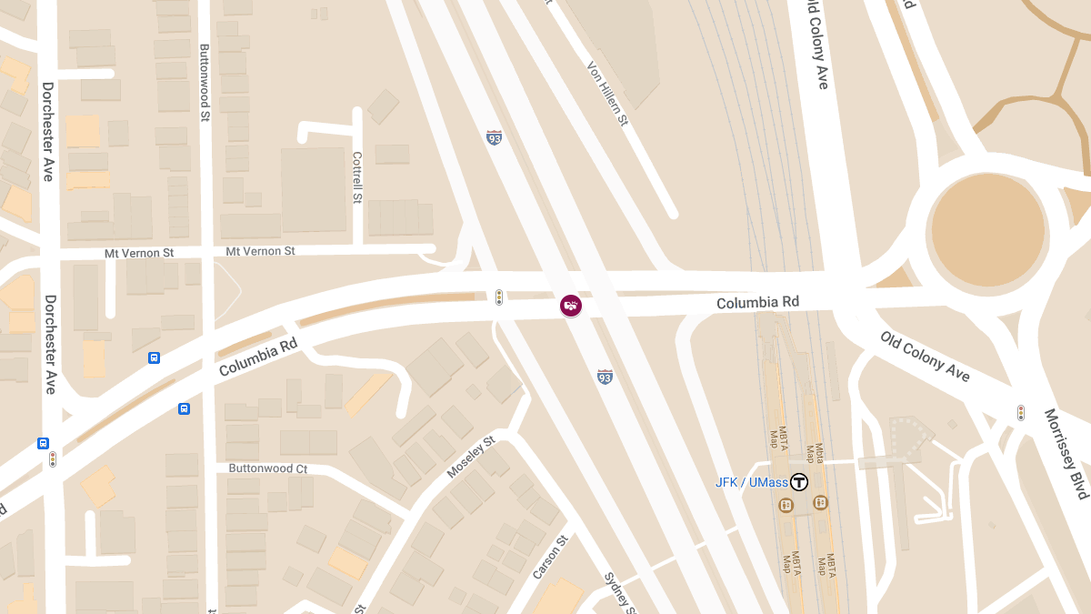Car Crash With Injuries at Columbia Rd & I-93 N