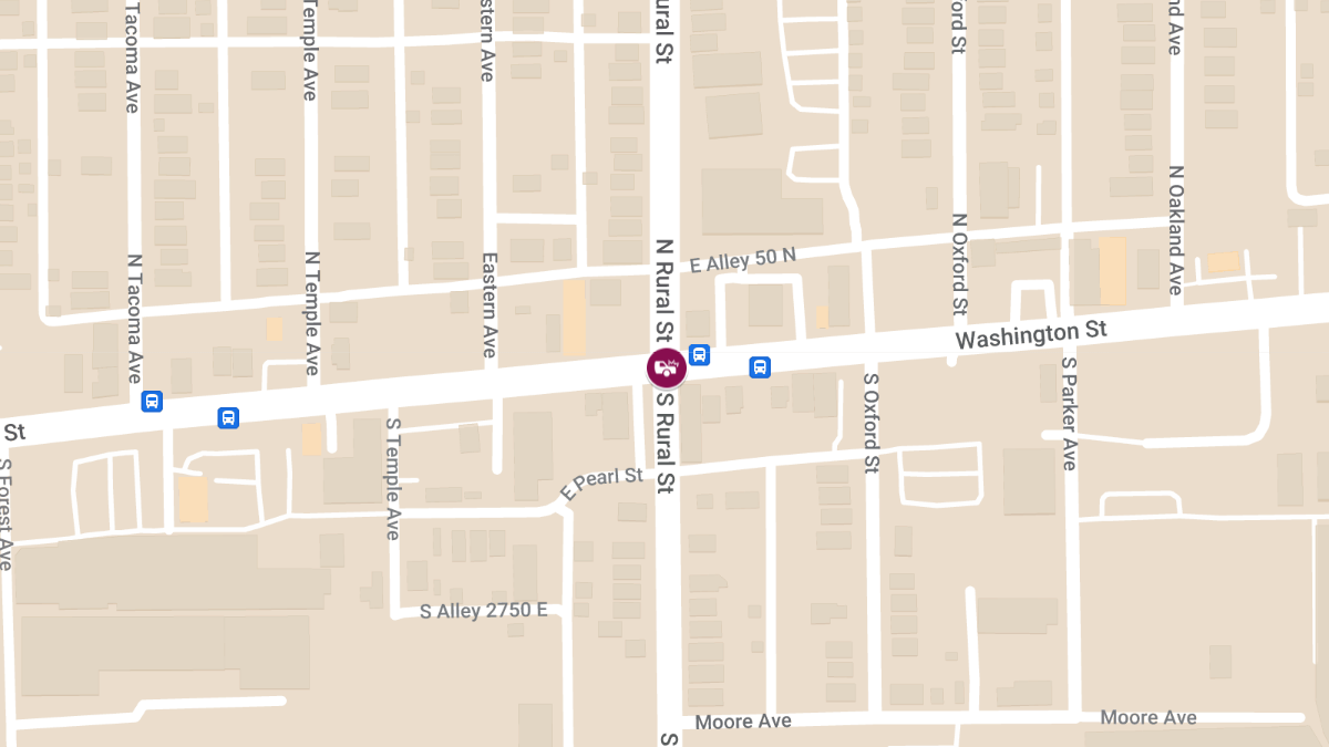 Car Crash with Injuries at E Washington St & N Rural St in Christian Park
