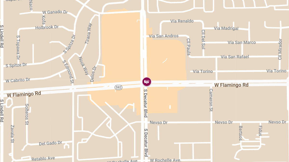 Car Crash with Injuries at S Decatur Blvd & W Flamingo Rd