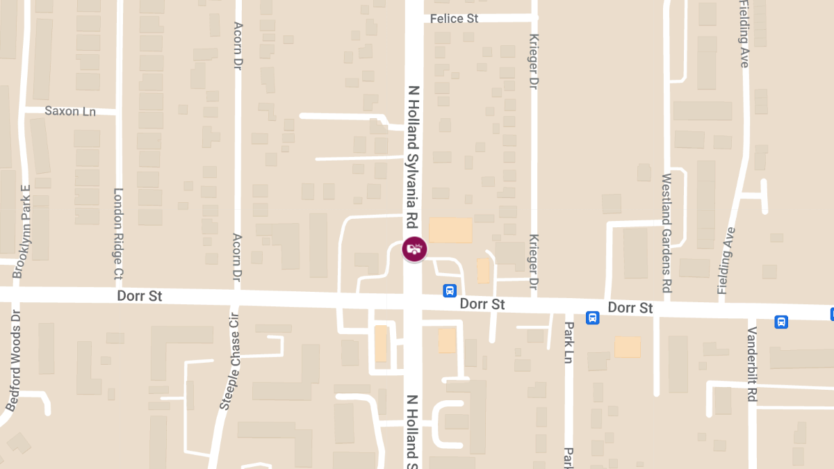 Car Crash with Injuries at Somerset Apartments on N Holland Sylvania Rd